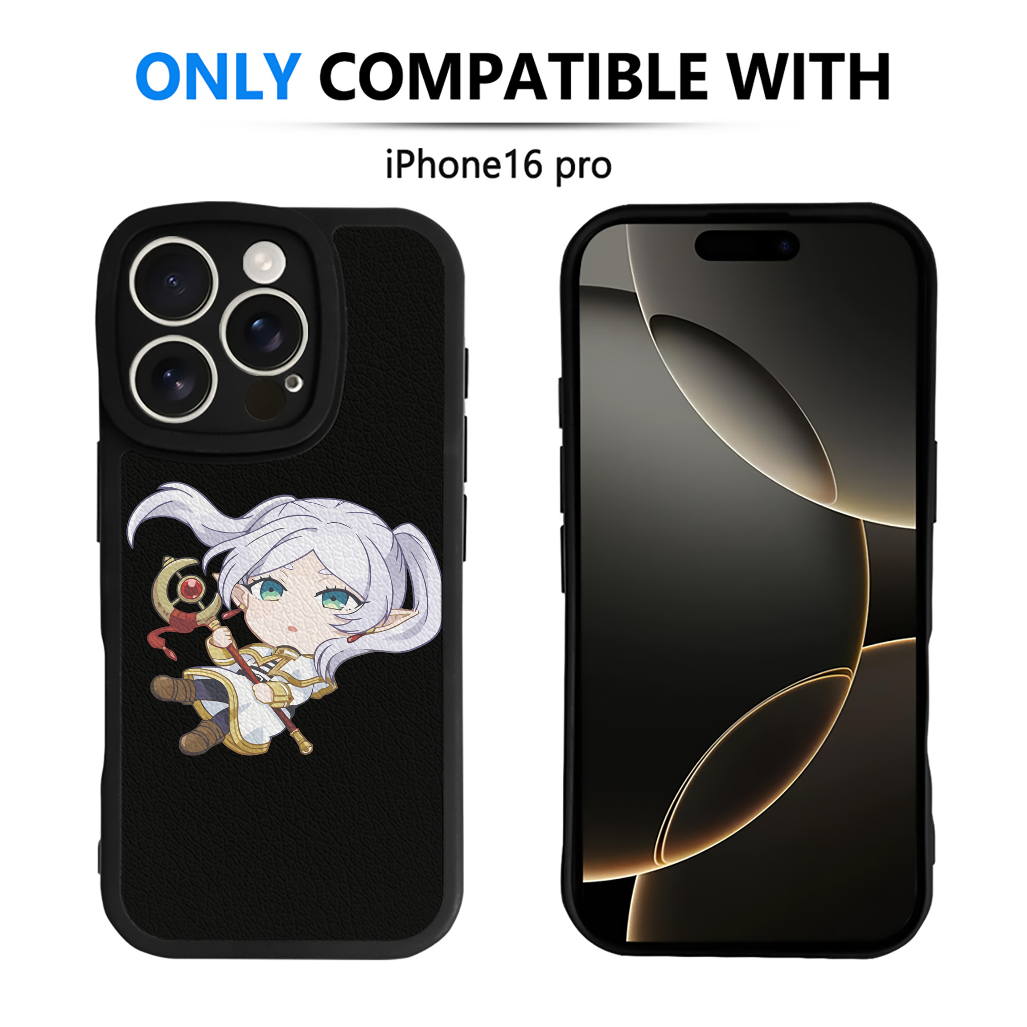 （画像用） 葬送のフリーレン Frieren 【iPhone 16シリーズ対応】シリコンスマホケース（レザー調） 材質：シリコン